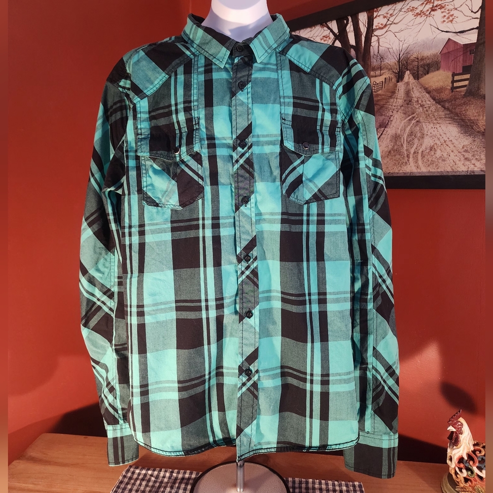 Carbon XL Slim Fit Button-down  Long Sleeve Shirt